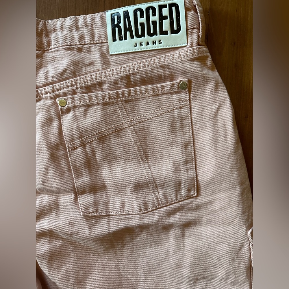 NWT Ragged muted pink jeans size 34 Made in Turkey 💯 cotton - Picture 8 of 8